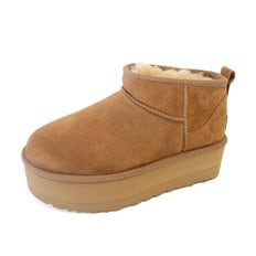 미국 어그 UGG 클래식 울트라 미니 플랫폼 겨울 스웨이드 부츠 체스트넛 1135092-CHE