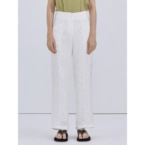 Wrinkle Glossy Pants_White