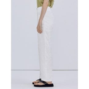 Wrinkle Glossy Pants_White