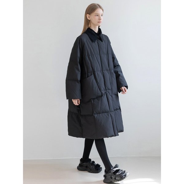 Oversized Coloring Long Padded Jacket_2color