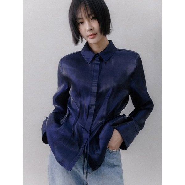 샌드글로시 스트랩 블라우스