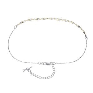 페르테 피암마 옐로화이트 앵클리스 25cm, Fiamma Yellow&White Anklet 25cm, 14k yellow gold, white gold