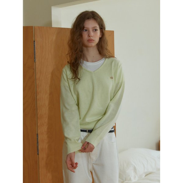 ANC SHERBET V-NECK KNIT_LIME