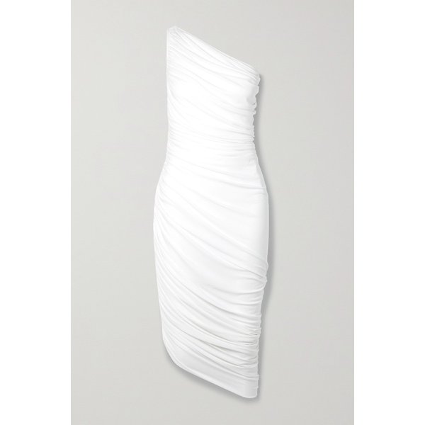 노마카말리 다이애나 원 숄더 루시드 스트레치 저지 드레스 화이트 38063312419752071
