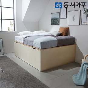 이미지 Q 멀티수납 평상형 침대+Q/본넬매트 DF638539