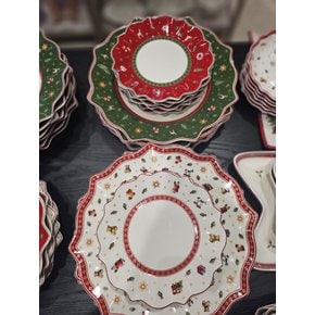[파주점] 토이딜라이트 크리스마스 플래이팅 접시  17cm-색상 선택(8585-2660)