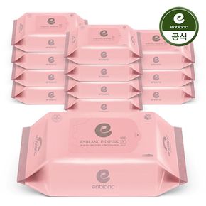 앙블랑 물티슈 63평량 세이프 인디핑크 휴대리필 20매X12팩[36107650]