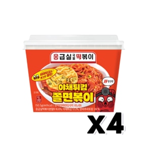 응떡 야채튀김 쫄면볶이 즉석용기컵 150.5g x 4개