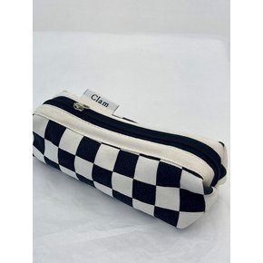 round pencilcase _ Checkerboard