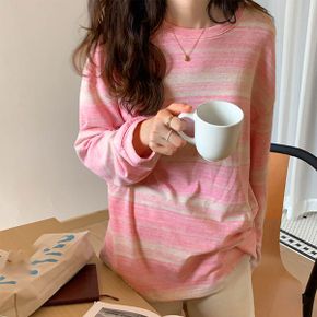 스디엘 스트라이프 긴팔 티셔츠_P358923646