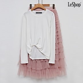 라운드넥 슬리브 데일리 무지 티셔츠 (DO1LW013A)