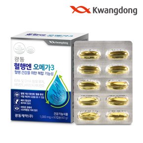 혈행엔 오메가3 (1,000mg x 60캡슐) - 2박스(4개월분)