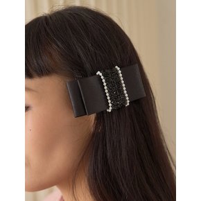 Crystal Ribbon Hair Comb_Black