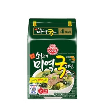 오뚜기 쇠고기미역국라면멀티 460g