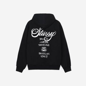 월드투어 후드 블랙 2024 Stussy World Tour Hoodie Black 2024