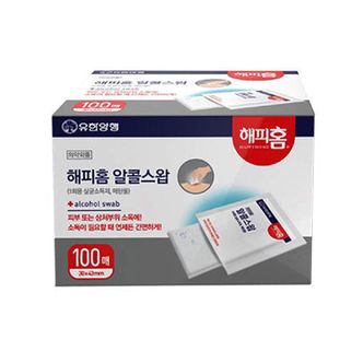 오너클랜 해피홈 알콜스왑 100매 알콜소독솜 구급상자구비용품