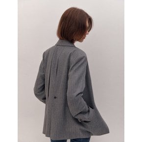 BACK PLEATED OVERSIZE JK (GREY STRIPE)