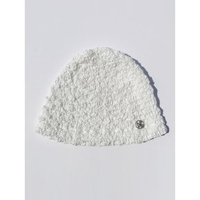 Wrinkle Beanie Hat (White)