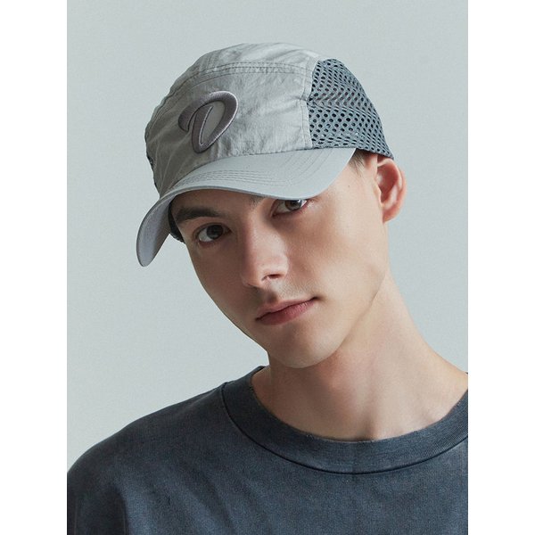 BIG SIZE D MESH STANDARD GREY CAMP-CAP