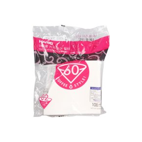 V60 커피 필터 여과지 VCF-02-100W
