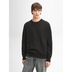 Crew neck wool blend knit sweater 00940315801