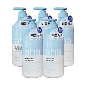 애경 더마앤모어 아하 쿨링 비듬케어 샴푸 600ML 5개