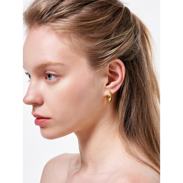 (실버925)5mm Hollow Round Hoop Earrings - S