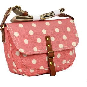 영국 캐스키드슨 크로스백 Cath Kidston Satchel Across Body Bag Button Spot Twill in Red 161