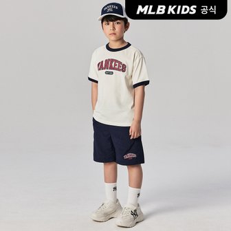 MLB키즈 (공식)24SS 바시티 반팔 티셔츠 세트 NY