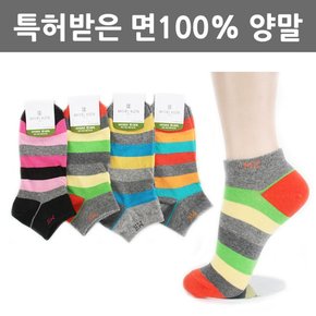 피부접촉 면100% 여자 발목양말 L9-10