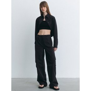 pocket parachute pants (black)