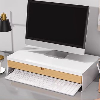 비카 루그나 모니터받침대+서랍장 47x26cm 모니터스탠드 커피캡슐보관함 모니터거치대