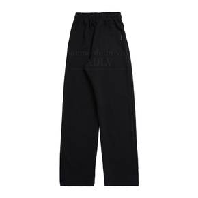 CURLY LOGO EMBOSS EMBROIDERY SWEAT PANTS BLACK-컬리로고 팬츠