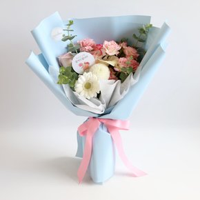 핑크 카네이션 생화꽃다발