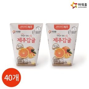 아워홈 제주가 보낸 선물 제주감귤 주스 음료 125ml 40개