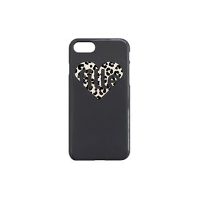 Leopard Heart iPhone Case_Charcoal 유광 하드케이스