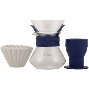 Kalita (카리타) 커피 드리퍼 웨이브 스타일 업 네이비 2~4인용 185 35246