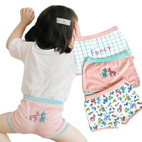 꽃사슴 여아 사각팬티 3P+파우치세트_P324387476