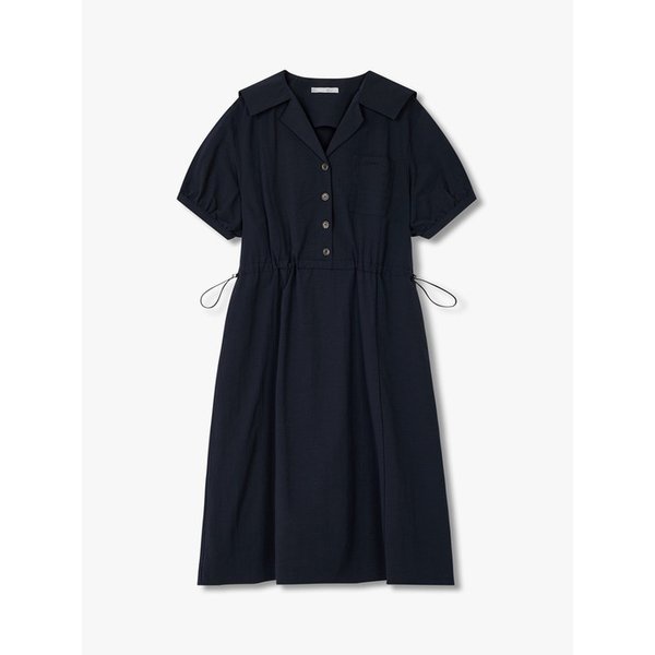 세일러 칼라 A라인 롱 원피스_다크 네이비 7225237003