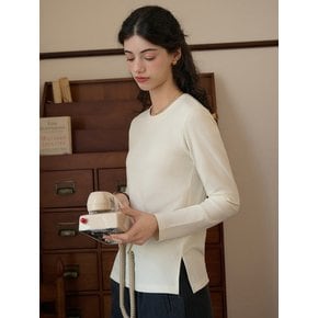 SR_Slit Woolen Base Sleeve Top_4color