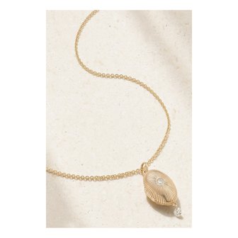 PERS&Eacute;E 페르세 9캐럿 골드 다이아몬드 로켓 목걸이 46376663162929099