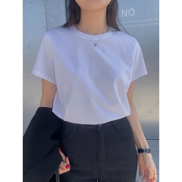 프리미엄 웨어러블 반팔티_화이트