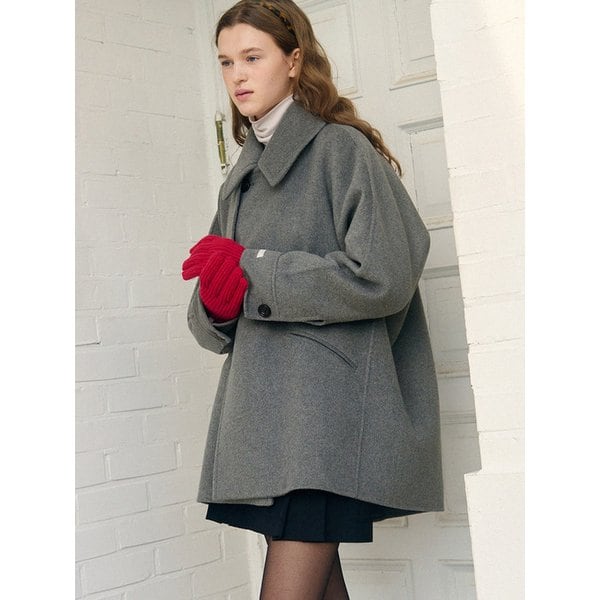 울 돌먼 핸드메이드 하프코트 [2COLORS]