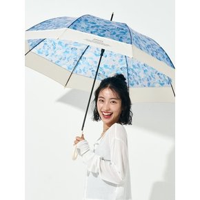 우산 플랜티카 패치워크 플라워 투명 장우산 PLV06-001
