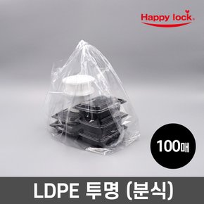 해피락 NEW 배달 비닐봉투-LDPE투명(분식)_100매