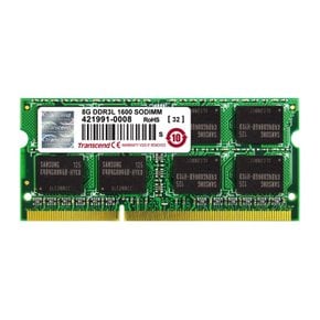 Transcend PC3L-12800 DDR3L 1600 8GB - 1.5V 204pin SO-DIMM TS1GSK64W6H 노트북 PC용 메모리