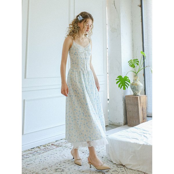 LB_Garden bloom lace ribbon dress_BLUE