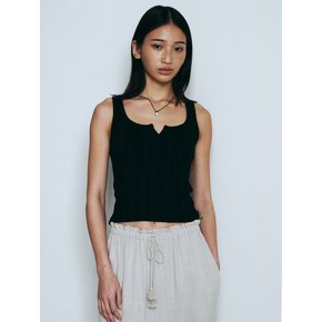 Minimal Slit Point Sleeveless (Black)