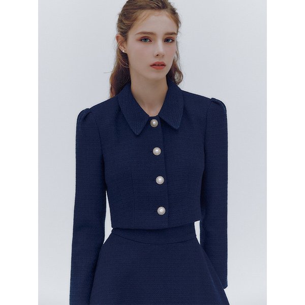 Bell tweed crop jacket(4colors)