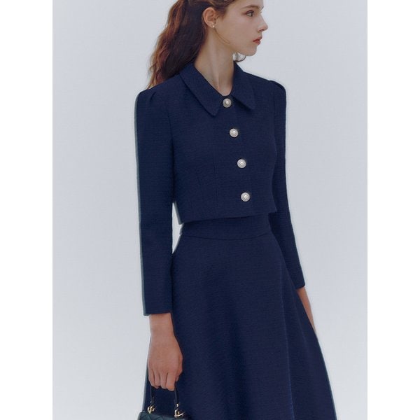 Bell tweed crop jacket(4colors)